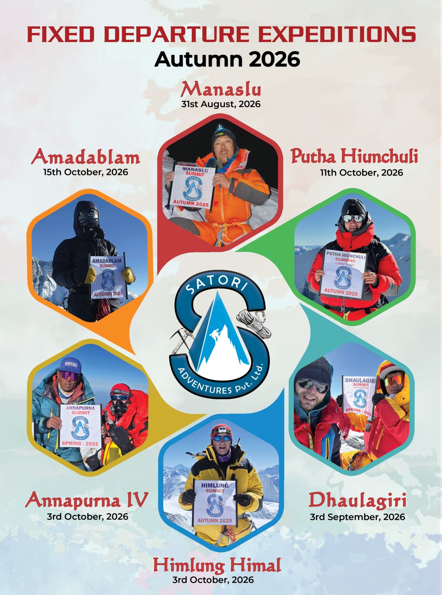  Satori fix departure expedition autumn 2026 